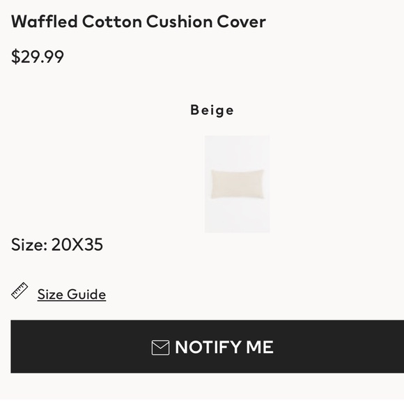 H&M Home Waffled Cotton Cushion Covers Beige Taupe - 100% Cotton- Set of Two - Picture 3 of 3